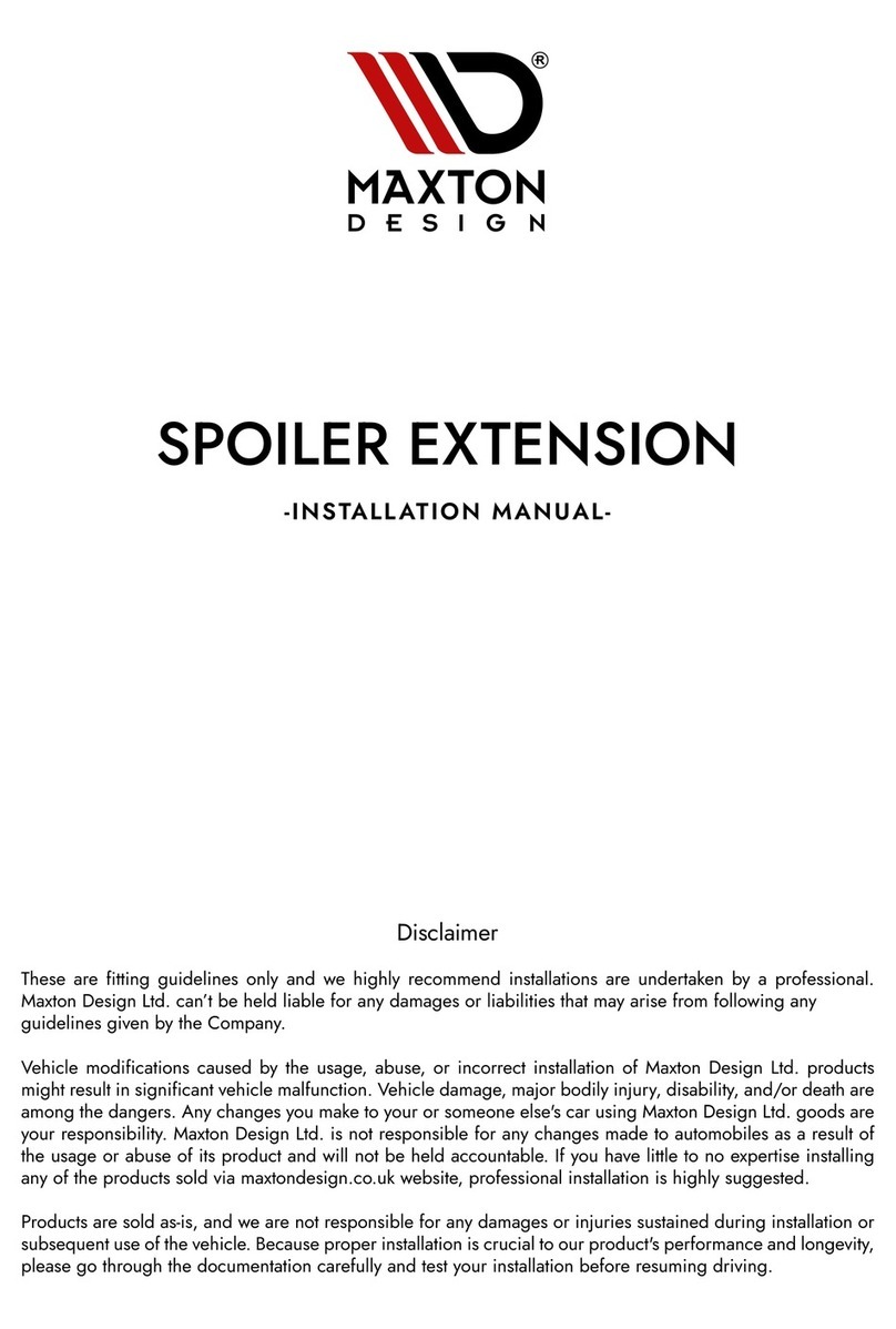 MAXTON DESIGN SPOILER EXTENSION installation manual
