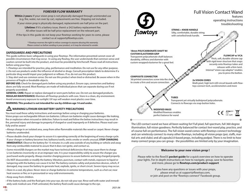 Flowtoys Full Vision Contact Wand quick start guide