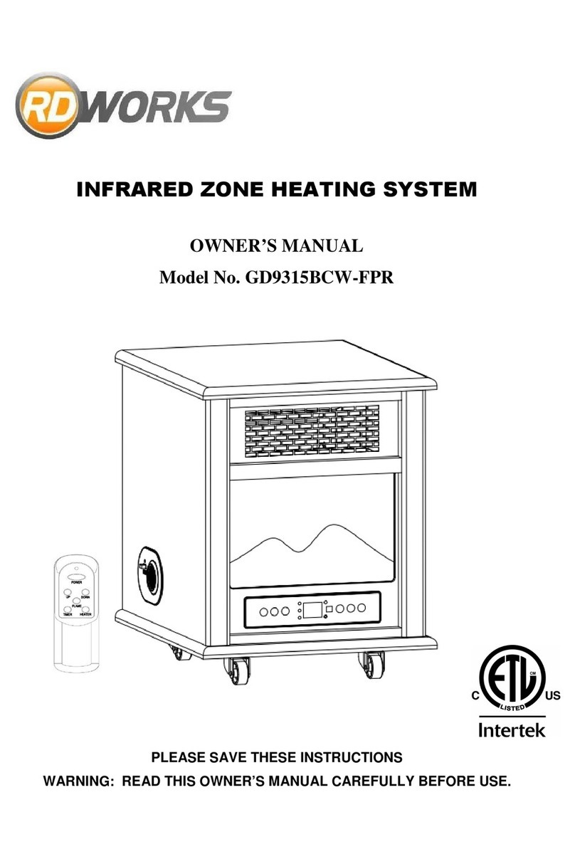 RD WORKS GD9315BCW-FPR owner's manual