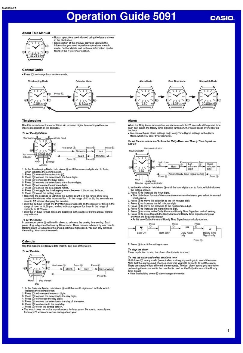 Casio AQ-47-1E2 User manual Casio AQ-47-1E2 User manual