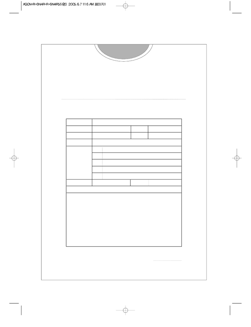 DAEWOO ELECTRONICS KOR-6N4R operating instructions