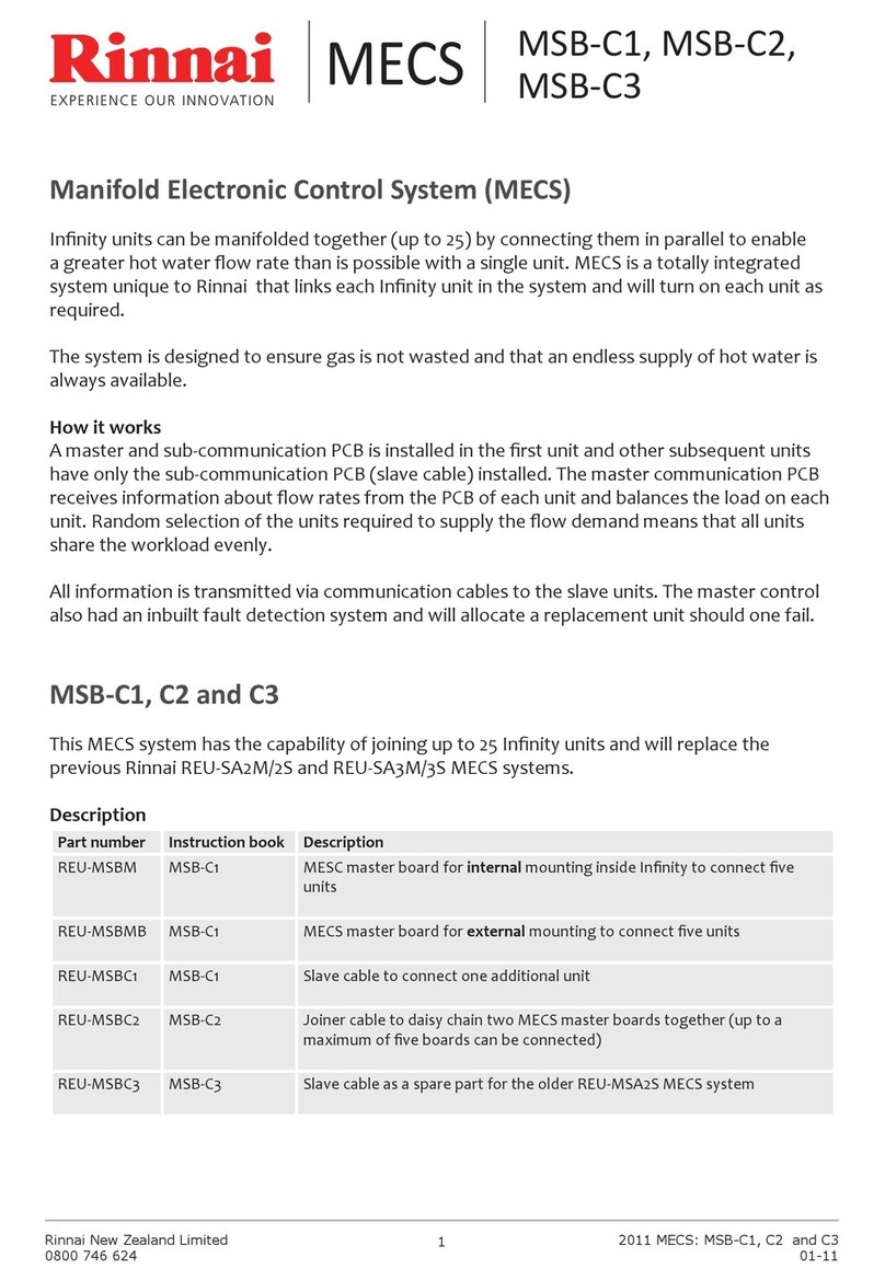 Rinnai MSB-C3 User manual