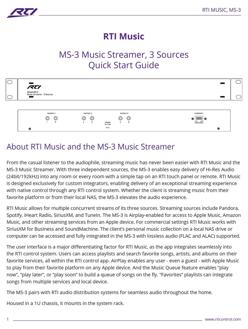 RTI MS-3 User manual