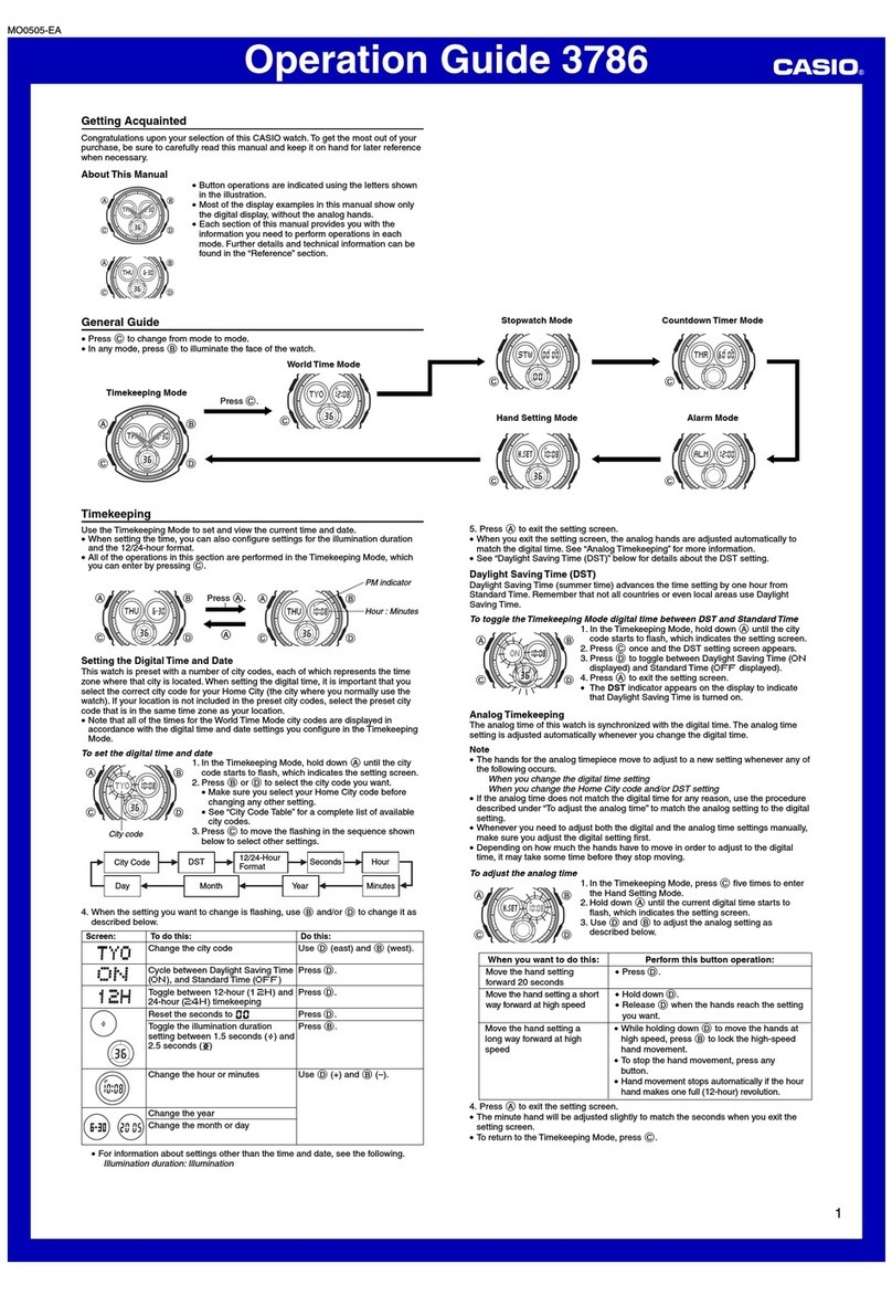 Casio 3786 User manual