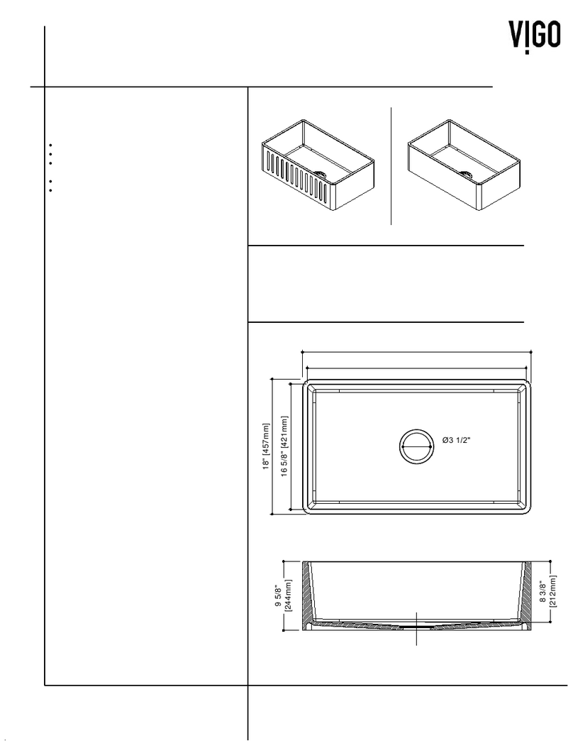 VIGO Farmhouse VG151025 User manual