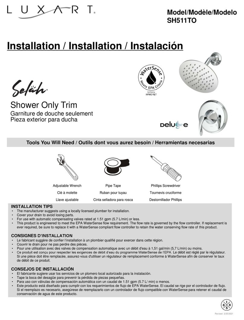 Luxart Selah SH511TO User manual Luxart Selah SH511TO User manual
