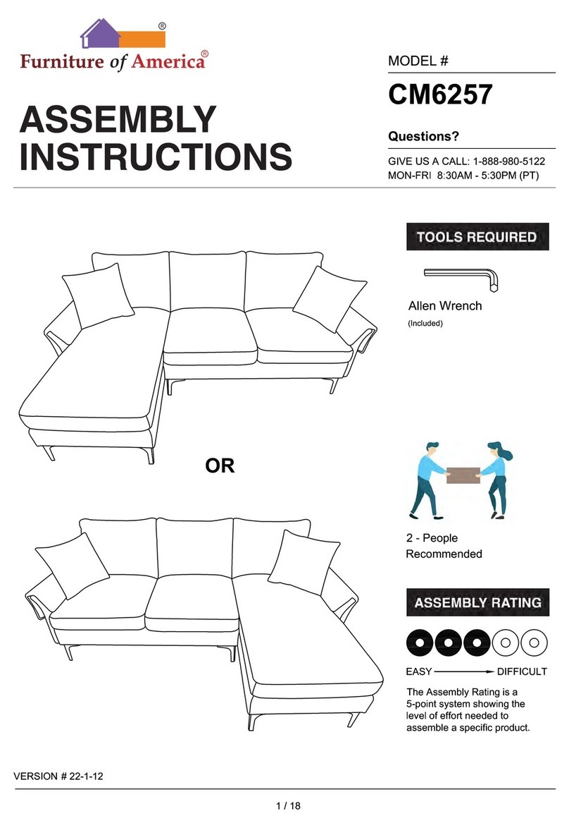 Furniture of America CM6257 Assembly instructions