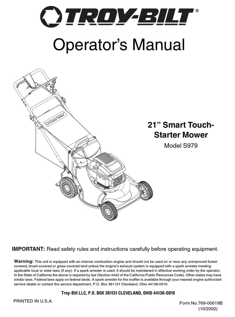 Cub Cadet S979 User manual