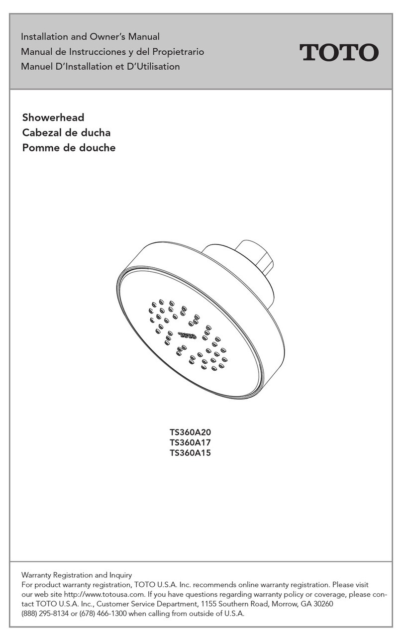 Toto OBERON TS360A20 Installation instructions