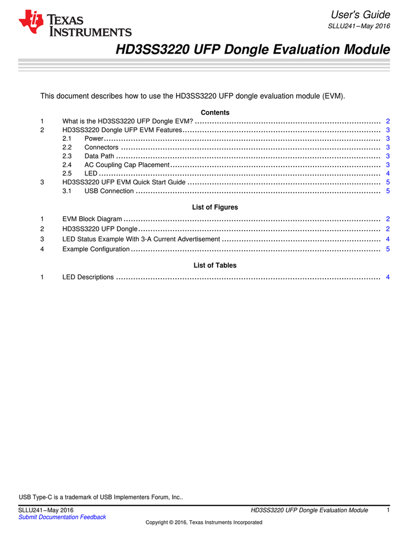 Texas Instruments HD3SS3220 User manual Texas Instruments HD3SS3220 User manual