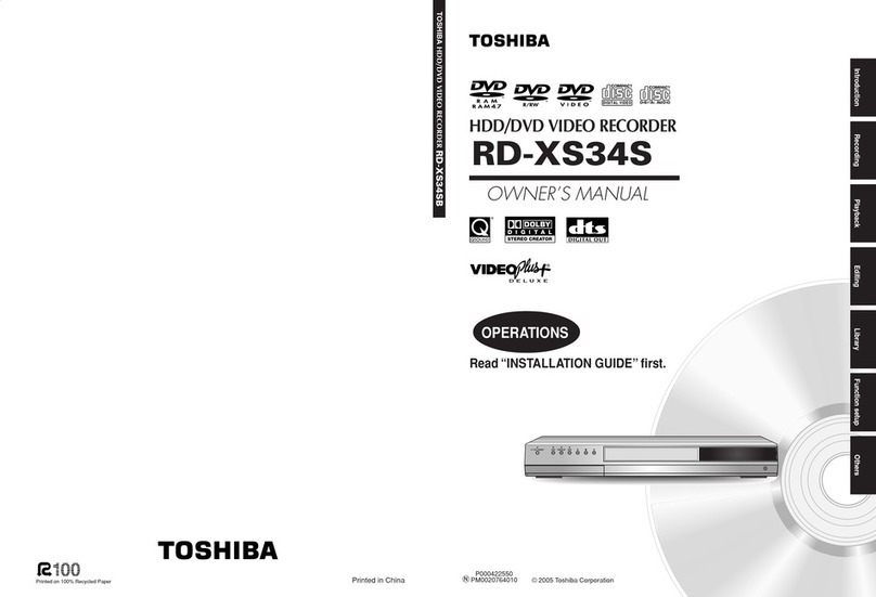 Toshiba RD-XS34S User manual