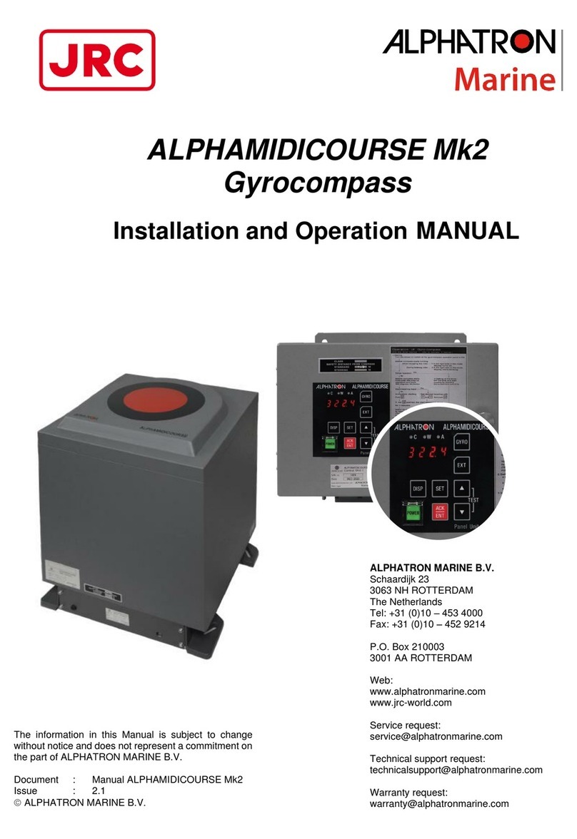 JRC ALPHAMIDICOURSE Mk2 Installation and operation manual