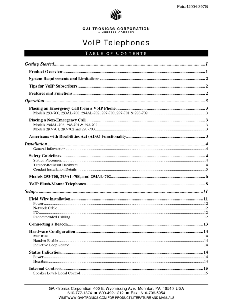Hubbell GAI-TRONICS 293-700 User manual