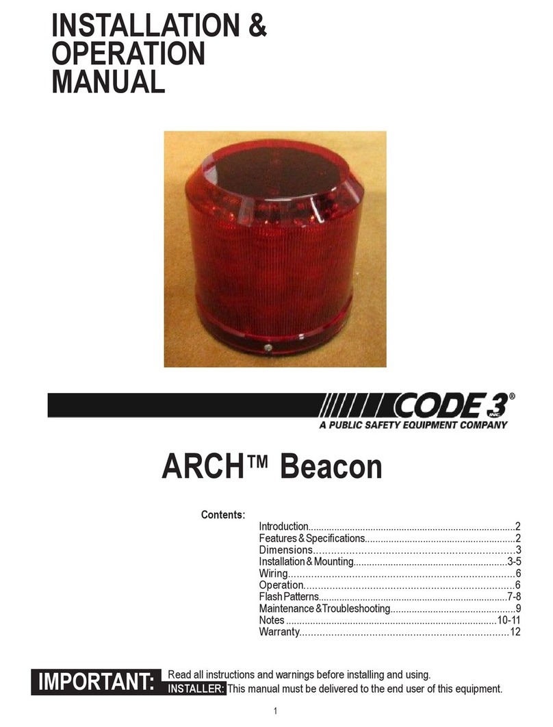 Code 3 ARCH Beacon Installation & operation manual