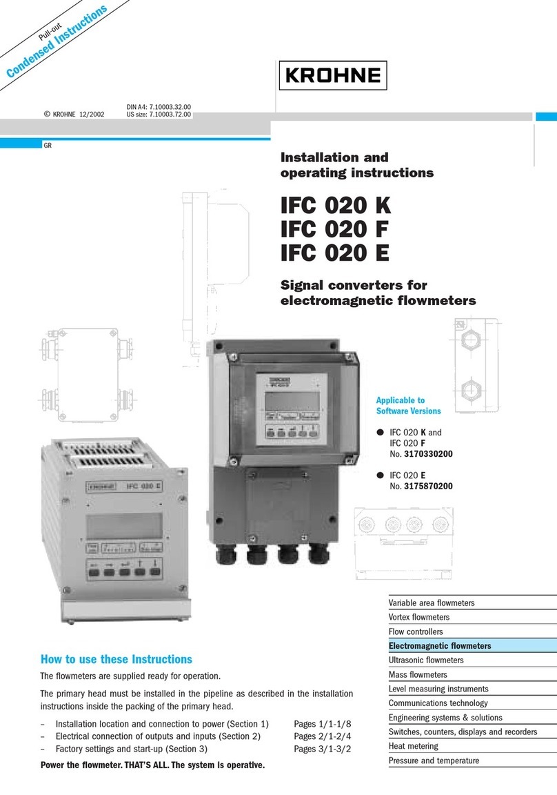 KROHNE IFC 020 K Installation and operating instructions KROHNE IFC 020 K Installation and operating instructions