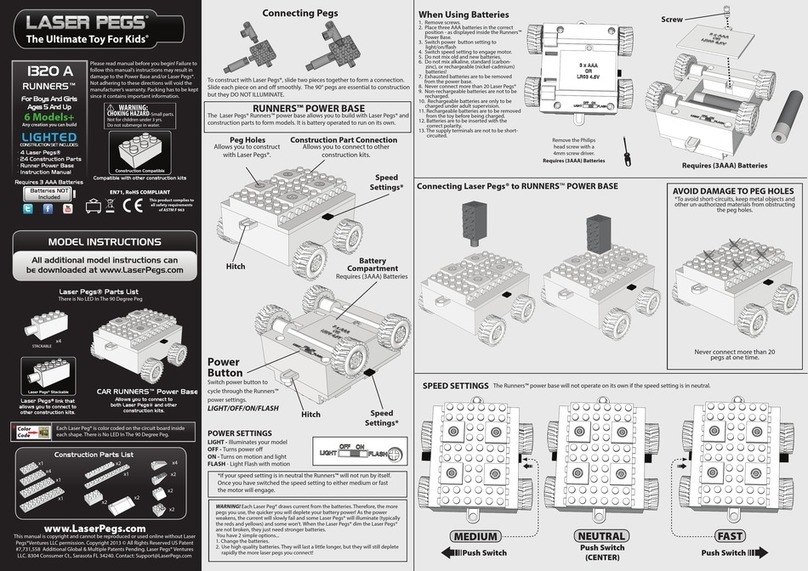 LaserPegs Runners 1320 A instruction manual