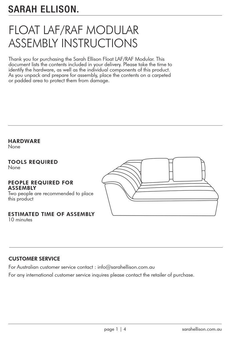 SARAH ELLISON FLOAT LAF MODULAR Assembly instructions