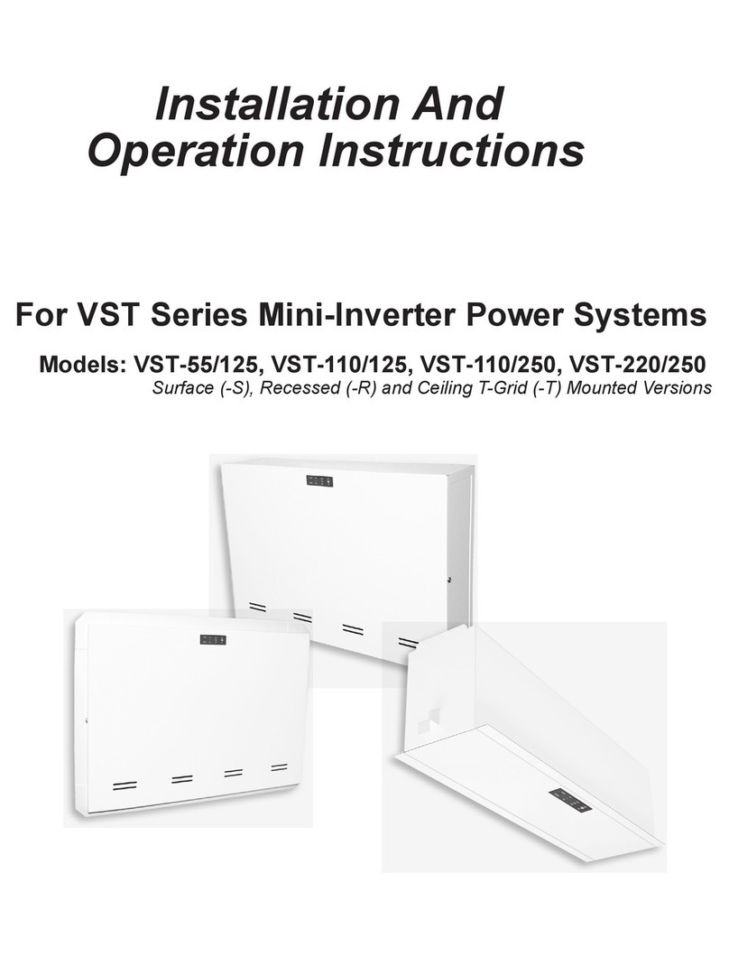 Beghelli VST Series Installation and operation instruction