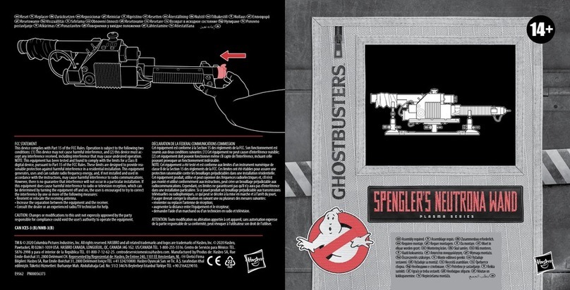 Hasbro Ghostbusters Plasma Spengler's Neutrona Wand instruction manual
