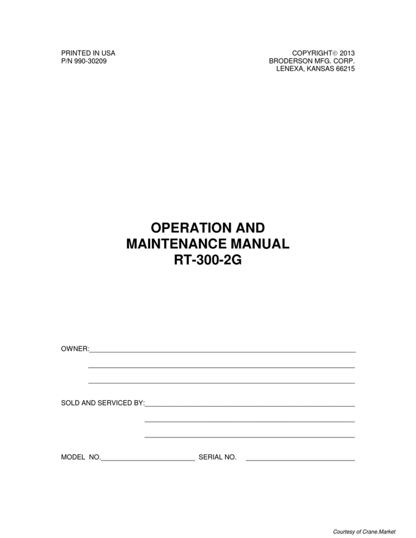 Broderson RT-300-2G Operation and maintenance manual