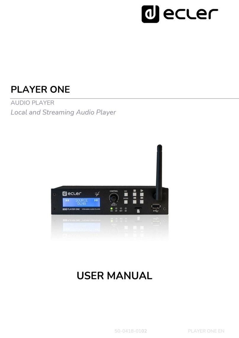 Ecler PLAYER ONE User manual