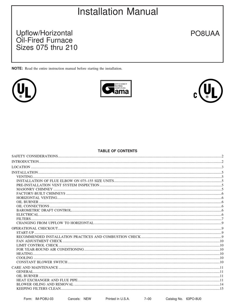 Bryant PO8UAA installation manual Bryant PO8UAA installation manual