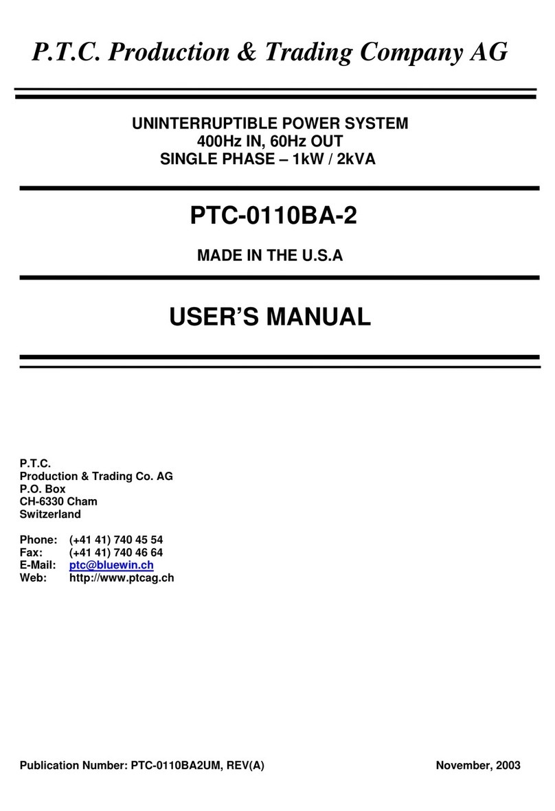 PTC PTC-0110BA-2 user manual