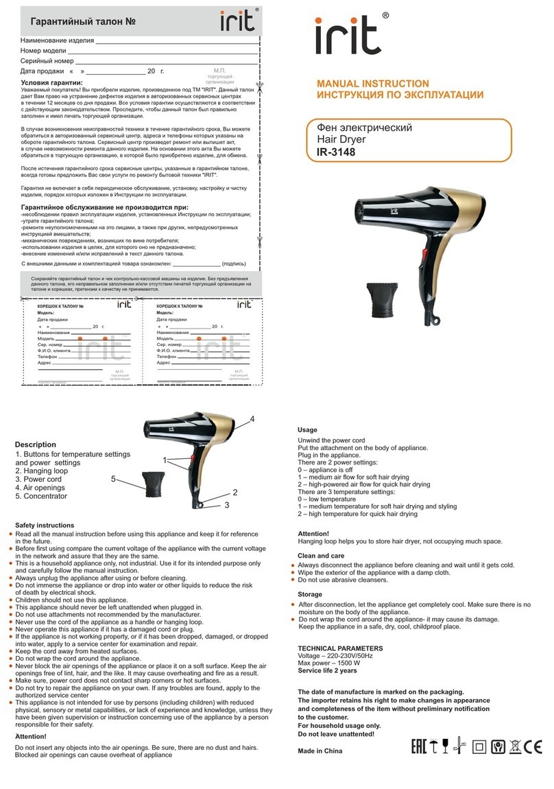 IRIT IR-3148 Manual instruction