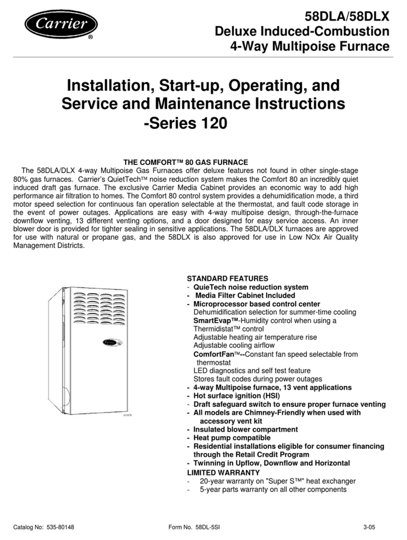 Carrier Deluxe 58DLA installation manual Carrier Deluxe 58DLA installation manual