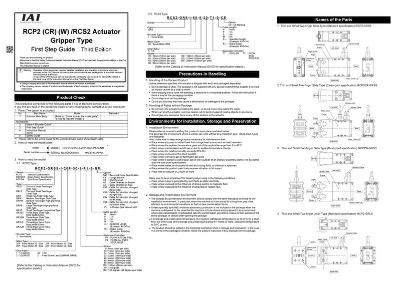 IAI ROBO Cylinder RCP2 Series First step guide IAI ROBO Cylinder RCP2 Series First step guide