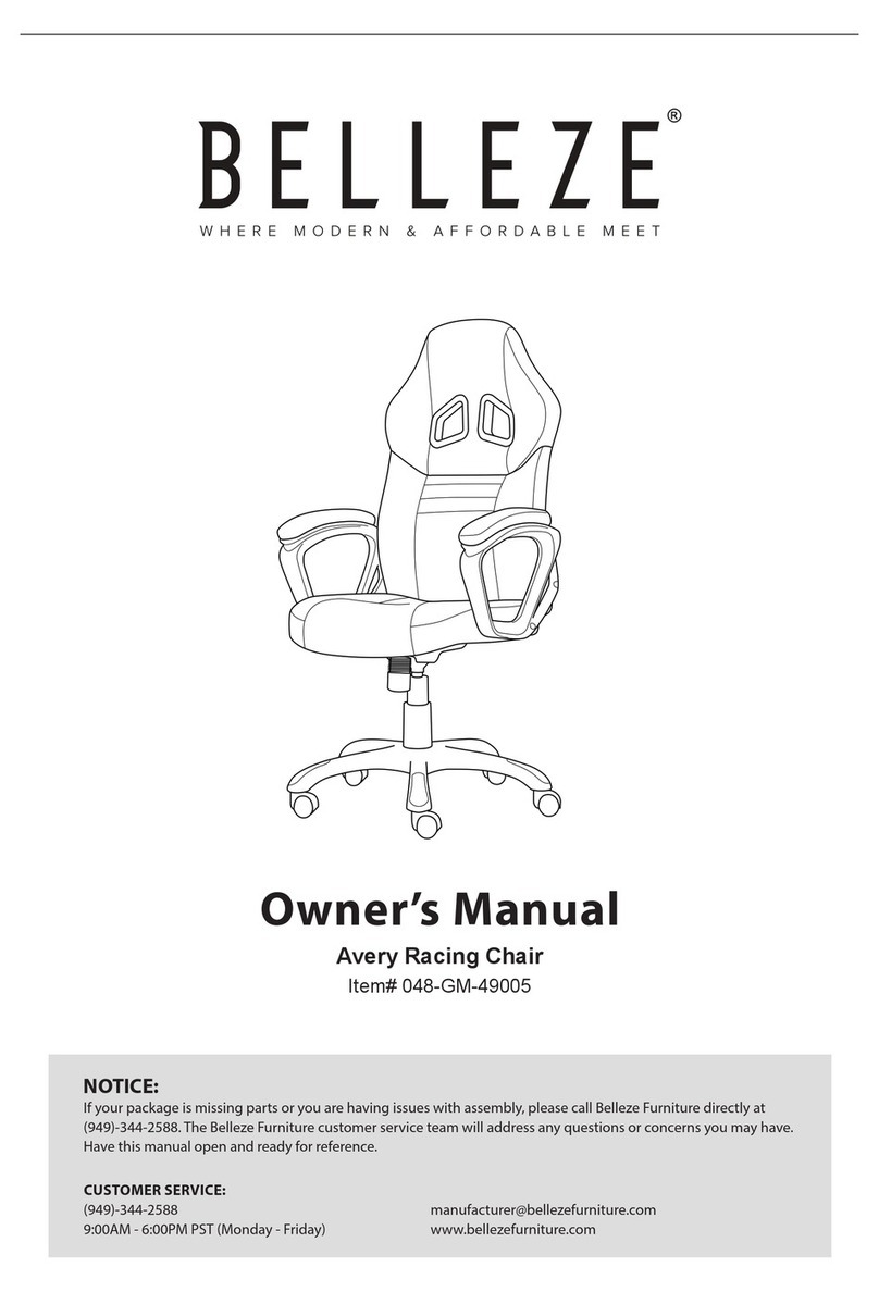 Belleze Avery 048-GM-49005 owner's manual