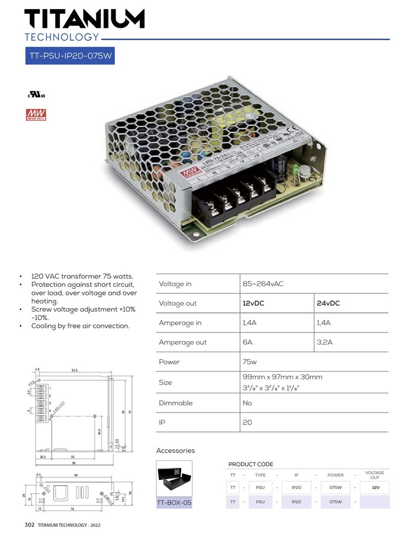 Titanium TT-PSU-IP20-075W quick start guide