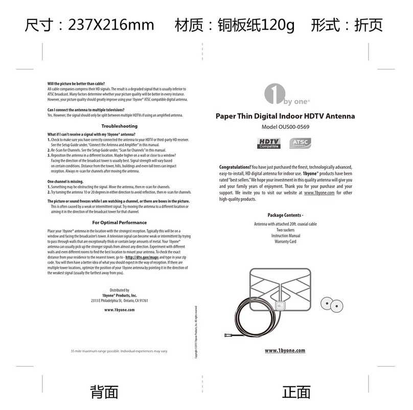 1 BY ONE OUS00-0569 User manual