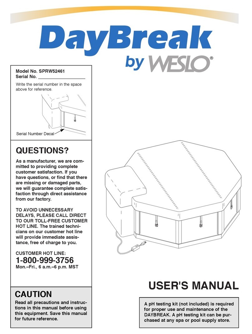 Weslo Daybreak SPRW52461 User manual
