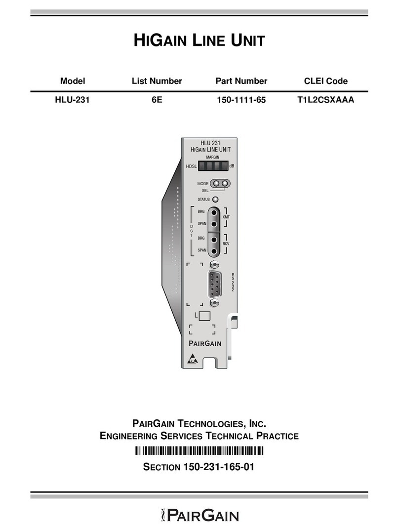PairGain T1L2CSXAAA manual