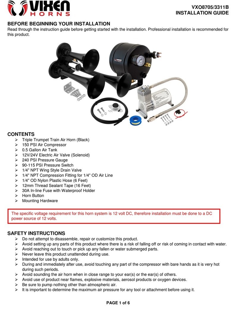 Vixen Horns VXO8705/3311B User manual