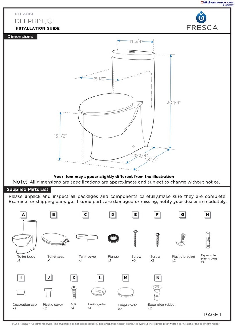 Fresca DELPHINUS FTL2309 installation guide