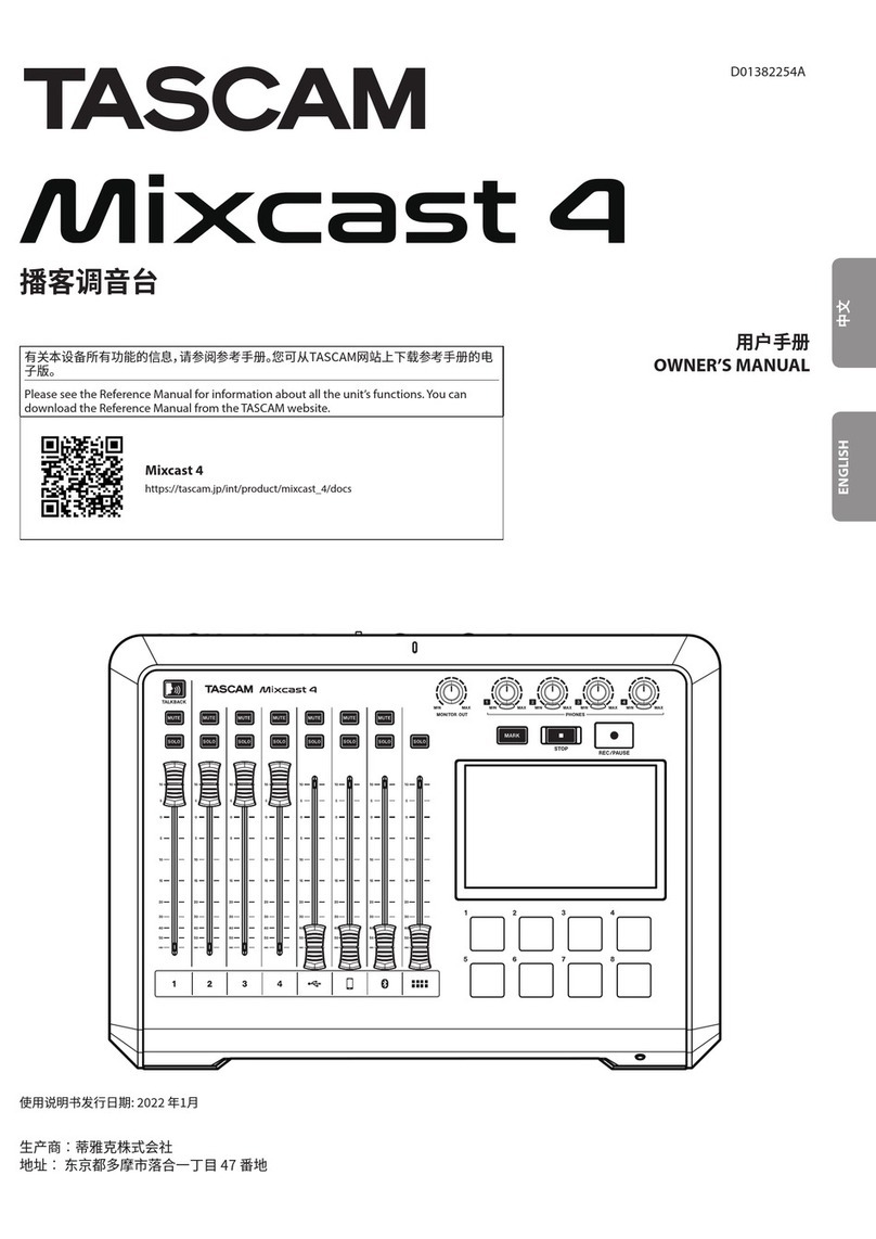 Tascam Mixcast 4 User manual