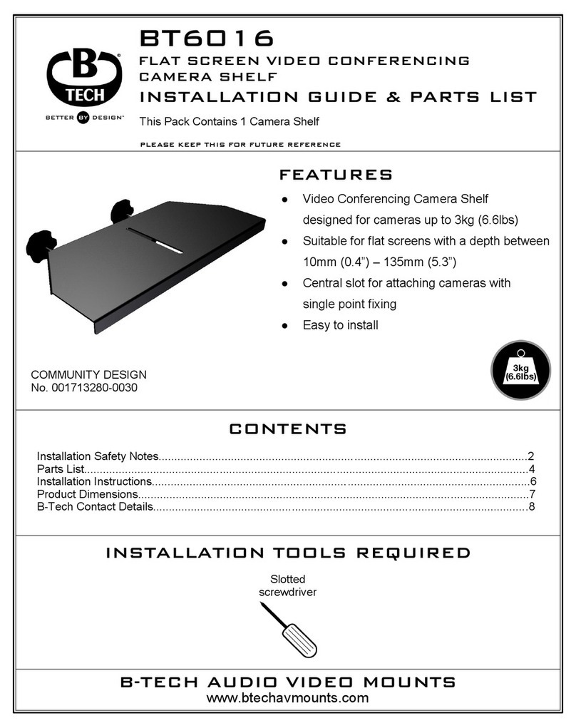 B-Tech BT6016 Installation guide & parts list