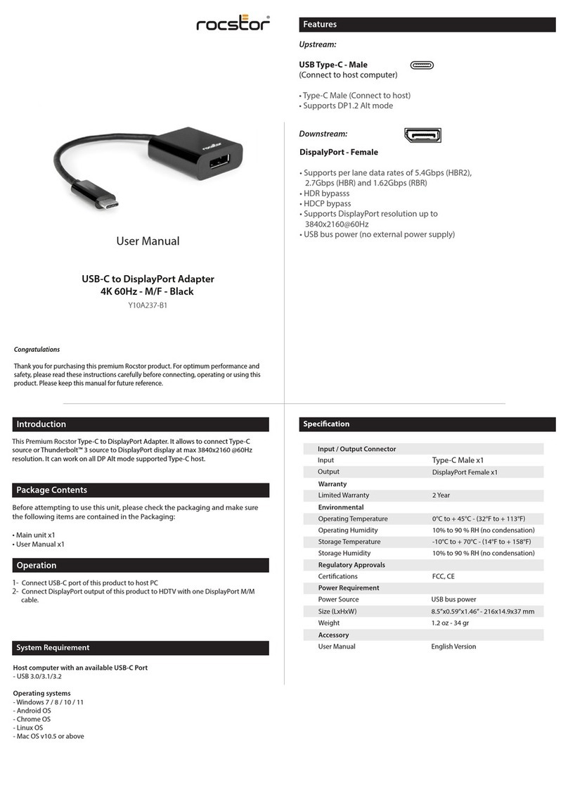 Rocstor Y10A237-B1 User manual
