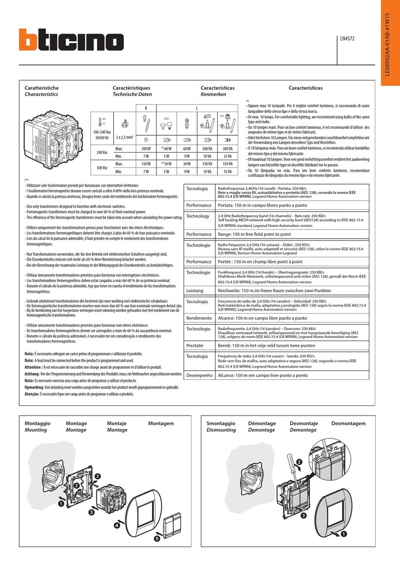 Bticino LN4572 manual