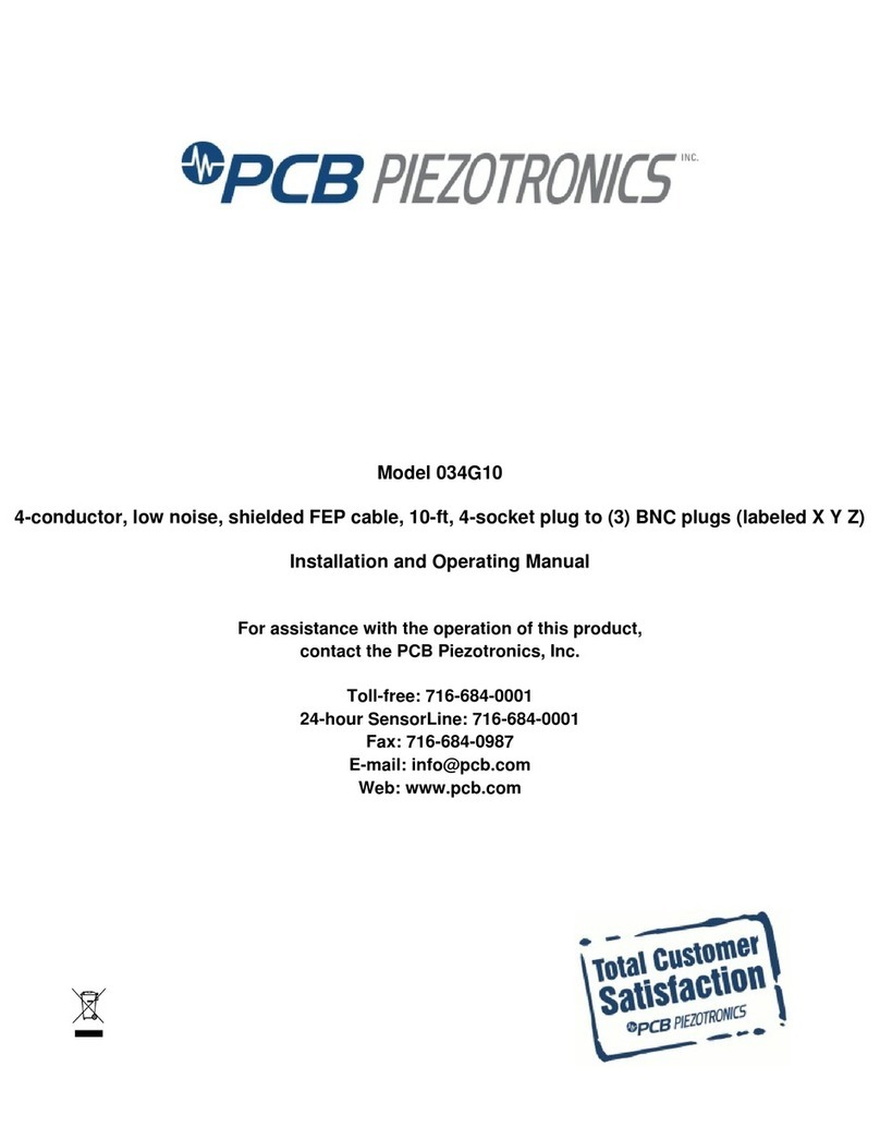 PCB Piezotronics 034G10 Installation and operating manual