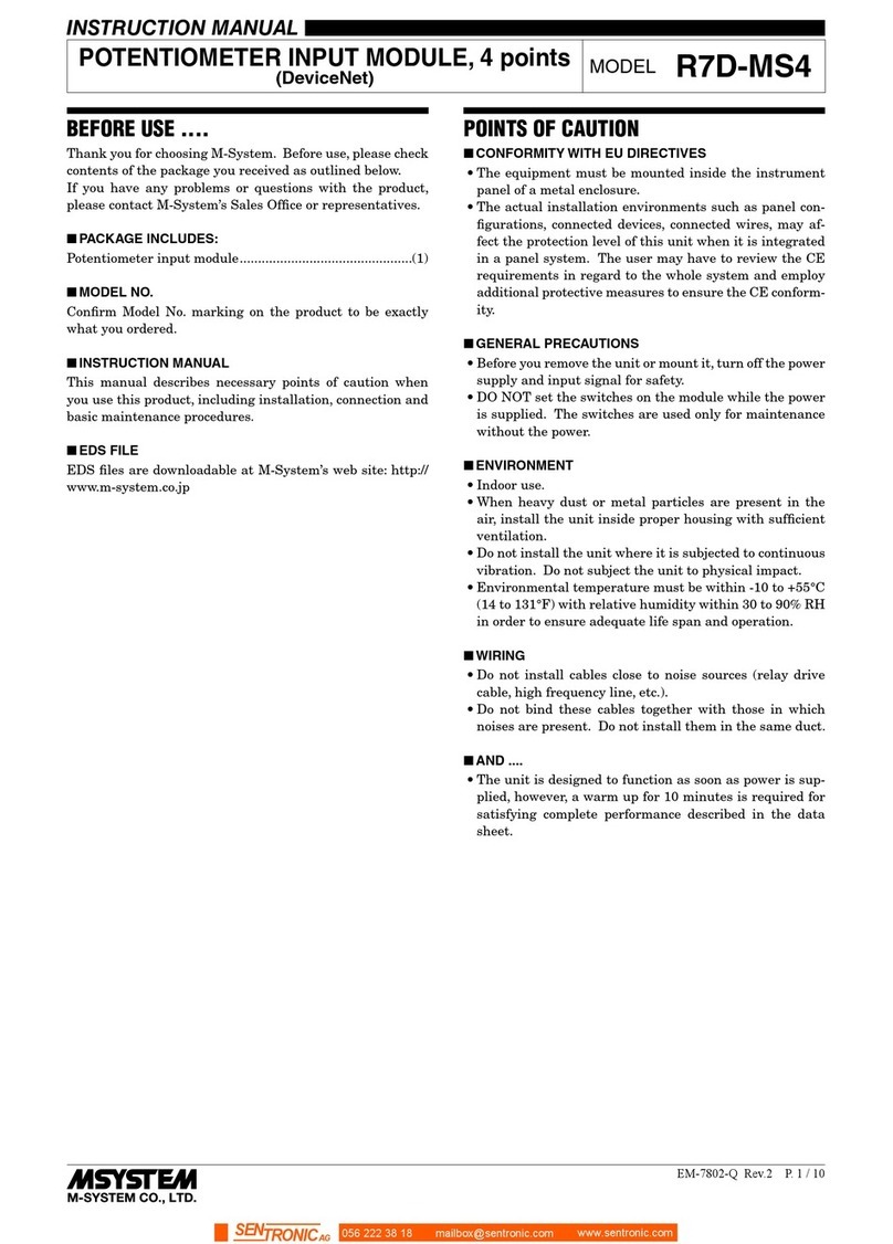 M-system R7D-MS4 User manual M-system R7D-MS4 User manual