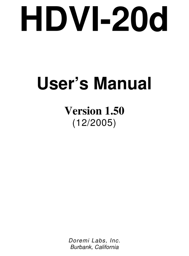 Doremi Labs HDVI-20d user manual