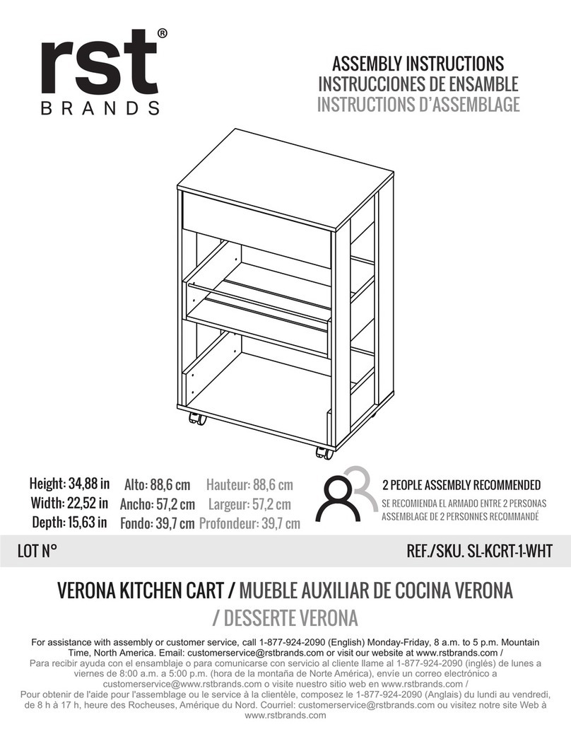 rst brands VERONA SL-KCRT-1-WHT Assembly instructions