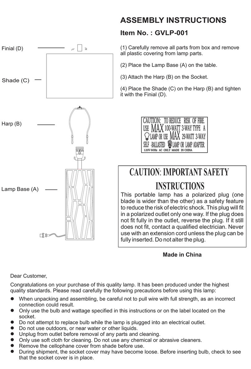Surya Gavin GVLP-001 Assembly instructions
