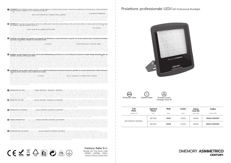 Century DMEMORY ASIMMETRICO DMASI-1009540 manual