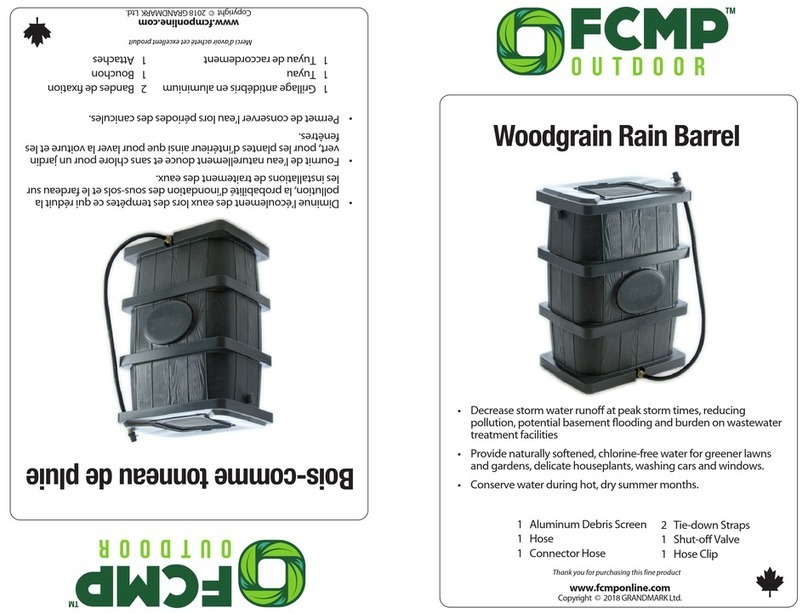 FCMP OUTDOOR Woodgrain Rain Barrel manual