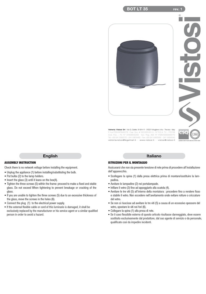 Vistosi BOT LT 35 Assembly instruction
