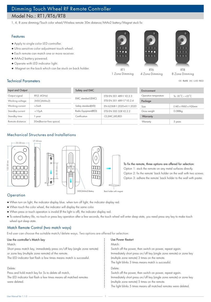 SKYDANCE RT1 User manual